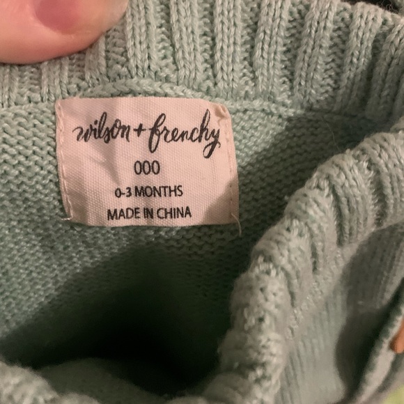 Wilson and Frenchy cardigan and pants. Mint baby green 0-3months outfit. - Picture 4 of 5